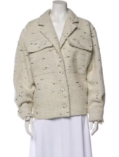 Pre-owned Anine Bing Tweed Pattern Jacket In Neutral