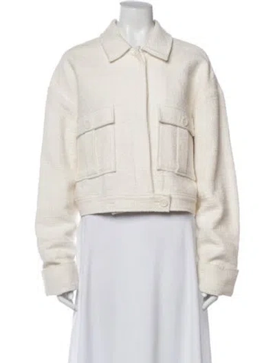 Pre-owned Anine Bing Tweed Pattern Jacket In Neutral