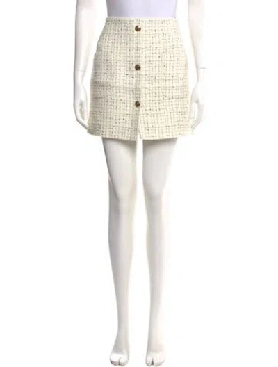 Pre-owned Anine Bing Tweed Pattern Mini Skirt In Neutral