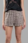 Anine Bing Lyle Tweed Shorts In Multicolor