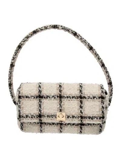 Pre-owned Anine Bing Tweed Shoulder Bag In Neutral