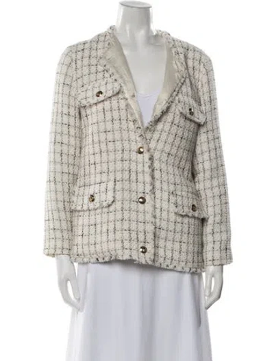 Pre-owned Anine Bing Tweed Tweed Pattern Jacket In Neutral