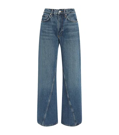 Anine Bing Twisted-seam Brie Jeans In Blue