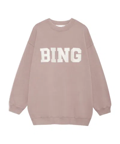 Anine Bing Tyler Organic Cotton Sweatshirt In Washed Iron