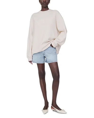Anine Bing Tyler Oversized Sweatshirt In Washed Peach