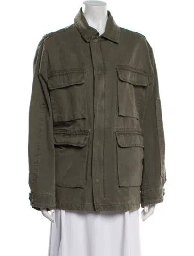 Pre-owned Anine Bing Utility Jacket In Green