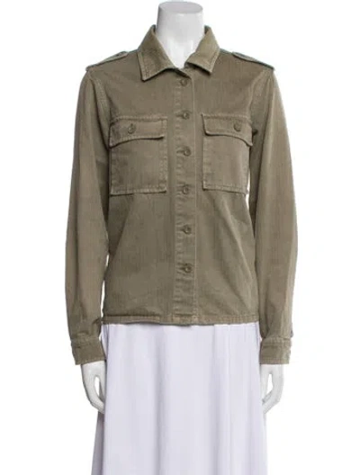 Pre-owned Anine Bing Utility Jacket In Green