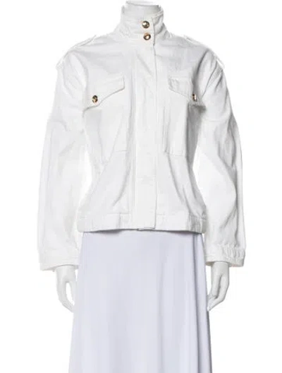 Pre-owned Anine Bing Utility Jacket In White