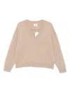 Anine Bing V-neck Cashmere Jumper In Neutral