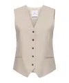 Anine Bing Lena Linen-blend Vest In Pink