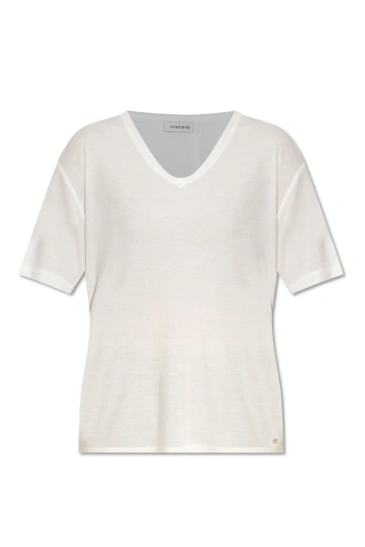 Anine Bing Vale T-shirt With Logo In White