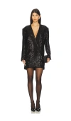 Anine Bing Veneda Mini Dress In Black