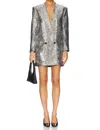 Anine Bing Long Sleeve Dress In Multi