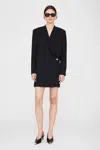 ANINE BING ANINE BING VENICE LONG SLEEVE MINI DRESS IN BLACK