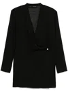 Anine Bing Venice Wrap Dress In Black