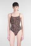 Anine Bing Vesta Beachwear In Animalier Nylon In Animal Print