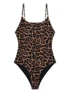 Anine Bing Leopard-print Bodysuit In Brown
