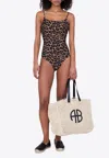 Anine Bing Vesta Leopard Print One-piece Swimsuit In Animal Print