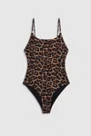 Anine Bing Leopard-print Bodysuit In Black