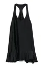 Anine Bing Lilith Silk-blend Mini Dress In Black
