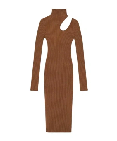 Anine Bing Victoria Dress In Brown