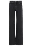 Anine Bing Vintage Black Hugh Jeans In Black