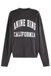Anine Bing Miles Branded-print Sweatshirt In Gray