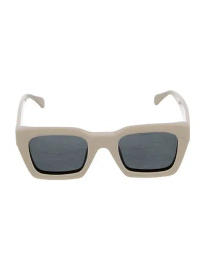Pre-owned Anine Bing Vintage Square Sunglasses In White