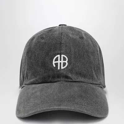 Anine Bing Vintage-effect Grey Baseball Cap Women In Gray