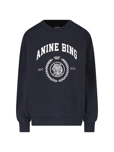 Anine Bing Vintage-style Fleece Sweater In Black