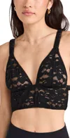 Anine Bing Violet Bralette In Black Floral In Black