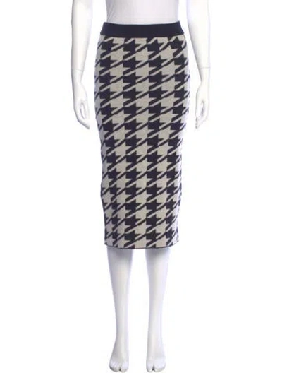 Pre-owned Anine Bing Virgin Wool Midi Length Skirt In Blue