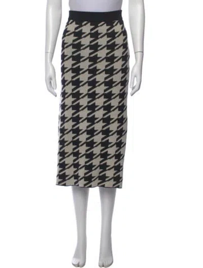 Pre-owned Anine Bing Virgin Wool Midi Length Skirt In Neutral