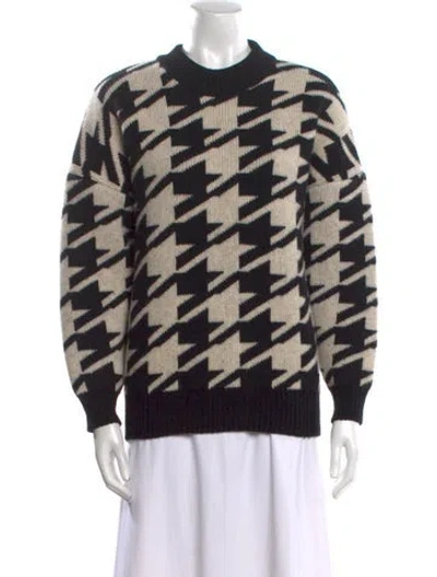 Pre-owned Anine Bing Virgin Wool Printed Sweater