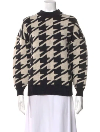 Pre-owned Anine Bing Virgin Wool Printed Sweater