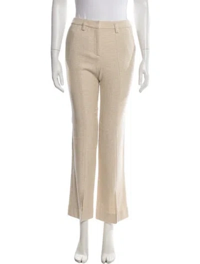 Pre-owned Anine Bing Virgin Wool Wide Leg Pants In Neutral