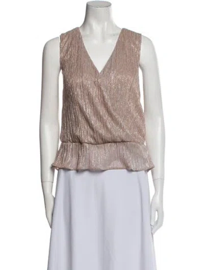 Pre-owned Anine Bing V-neck Sleeveless Crop Top