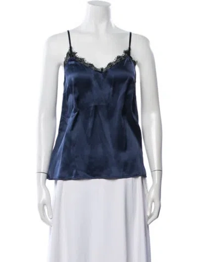 Pre-owned Anine Bing V-neck Sleeveless Top In White