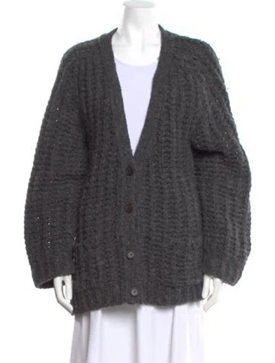 Pre-owned Anine Bing V-neck Sweater In Gray
