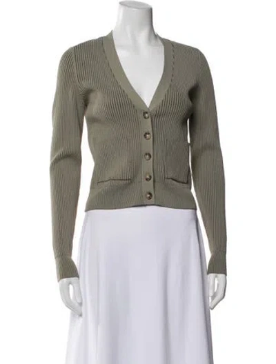 Pre-owned Anine Bing V-neck Sweater In Green