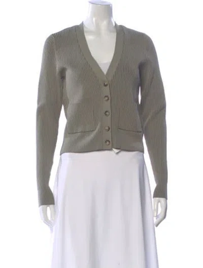 Pre-owned Anine Bing V-neck Sweater In Green