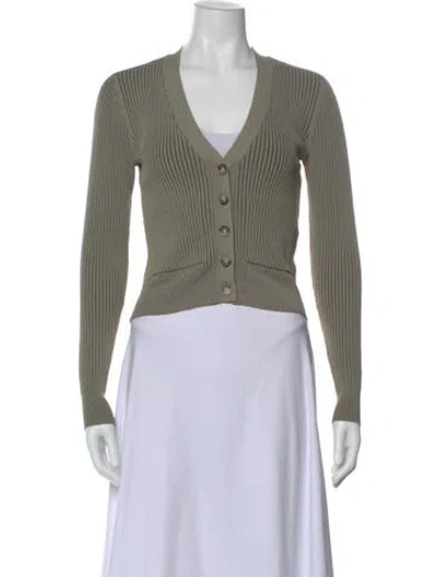 Pre-owned Anine Bing V-neck Sweater In Green