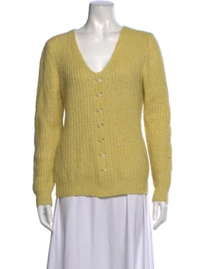 Pre-owned Anine Bing V-neck Sweater In Yellow