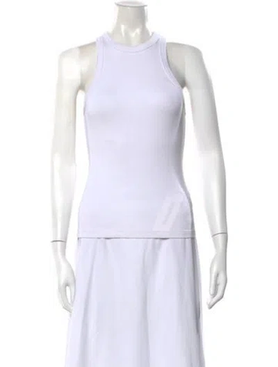 Pre-owned Anine Bing V-neck Three-quarter Sleeve Top In White
