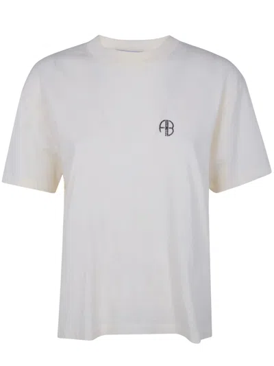 Anine Bing Wagner Tee Soft Stencil In White
