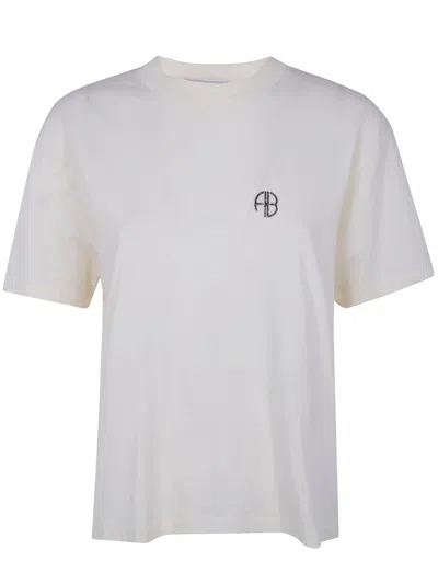 Anine Bing Wagner Tee Soft Stencil In White