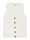 Anine Bing Womens Ivory Lawrence V-neck Stretch-wool Blend Vest In White