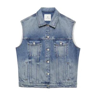 Anine Bing Rory Vest Summer Indigo In Blue