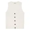 Anine Bing Womens Ivory Lawrence V-neck Stretch-wool Blend Vest In White