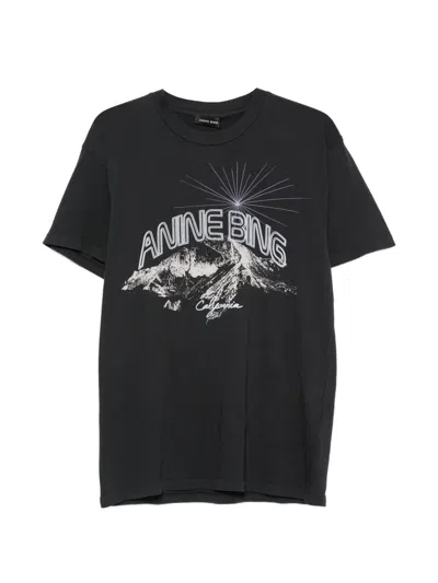 Anine Bing California Walker Faded T-shirt In Black